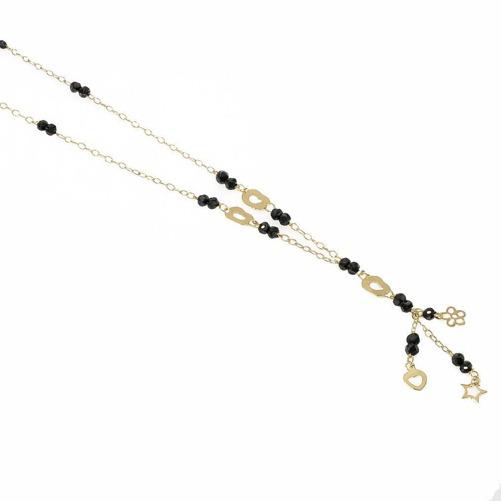 Halskjede - 18 karat Gull - 2.28ct. tw. Onyx #1.0