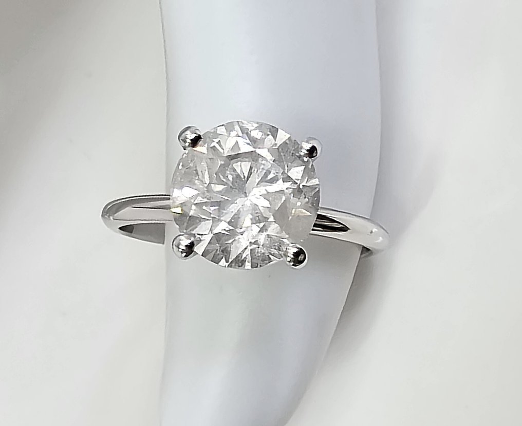 Zonder Minimumprijs - Ring - 14 karaat Witgoud -  2.08ct. tw. Diamant (Natuurlijk) - Gci gecertificeerd #3.2