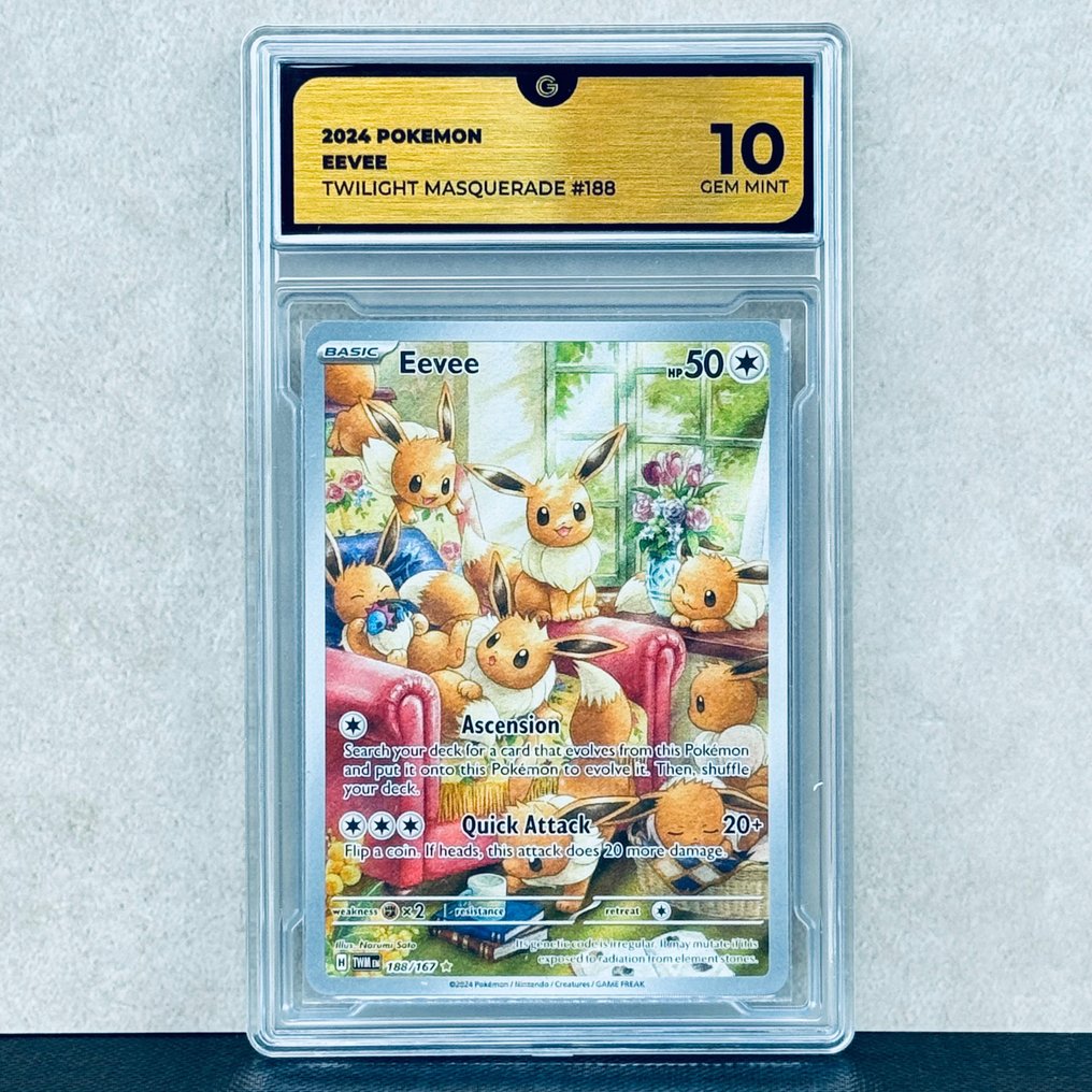 Pokémon Graded card - Eevee #188 - Pokémon - GG 10 #1.0