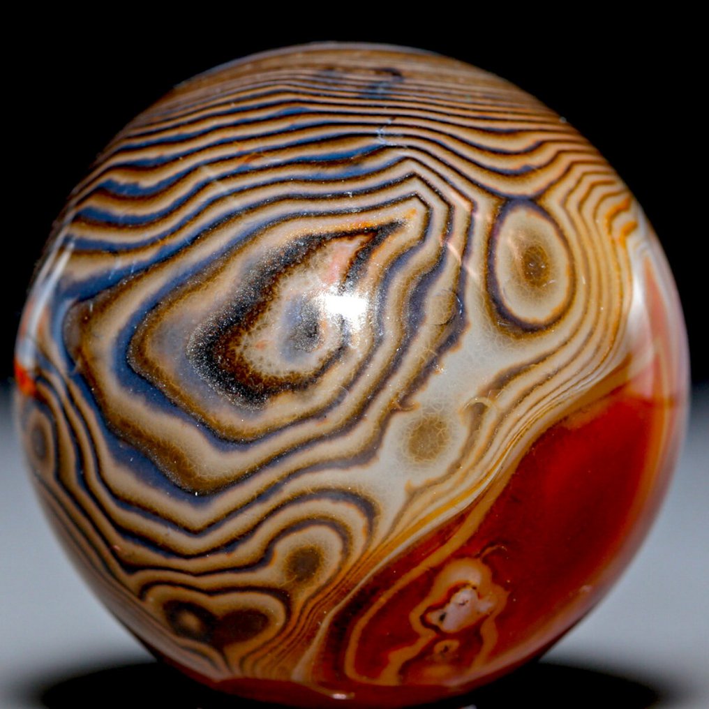 Ocellated Sardonic Agate - Collectors Sphere - Altezza: 36 mm - Larghezza: 36 mm- 66 g #4.3