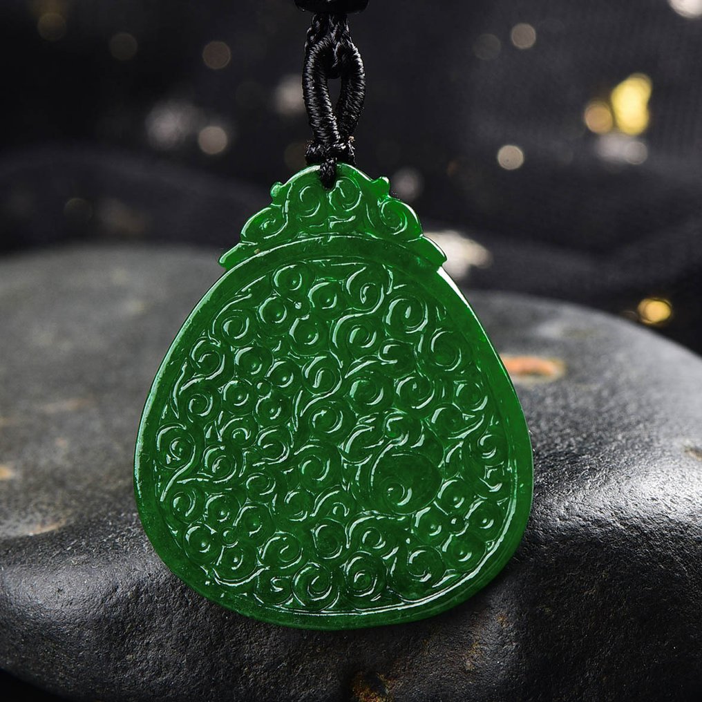 认证翡翠吊坠 艺术与自然优雅的巧妙融合- 5.7 g #1.0