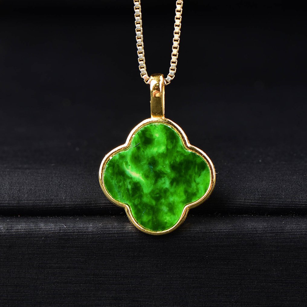 认证未处理翡翠吊坠(A货) 艺术与自然优雅的巧妙融合- 1.23 g #1.0