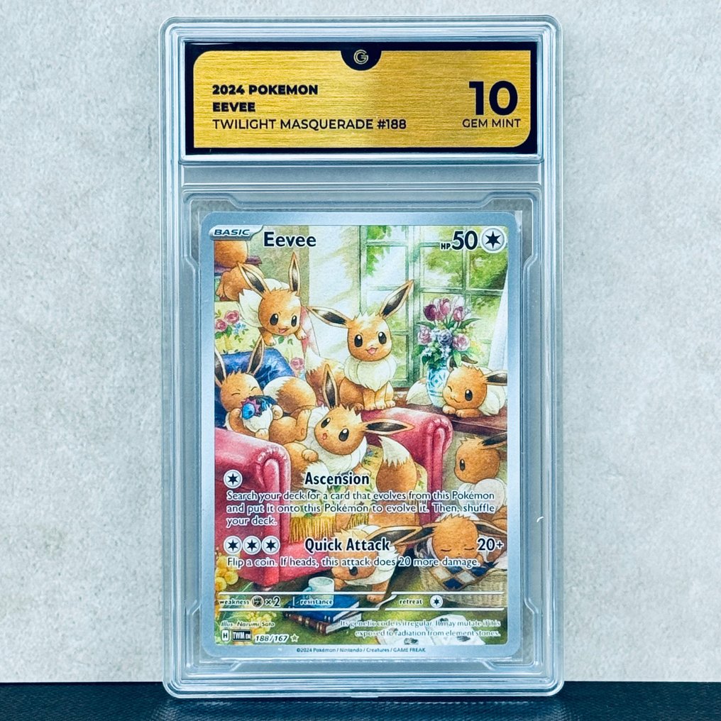 Pokémon Graded card - Eevee #188 - Pokémon - GG 10 #1.0