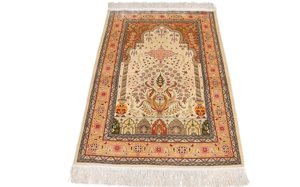 Signed Semi-Antique Silk Hereke Carpet with ~1 Mio. Knots/m² - Czysty luksus, jakość 10/10. - Dywan - 120 cm - 77 cm #1.0