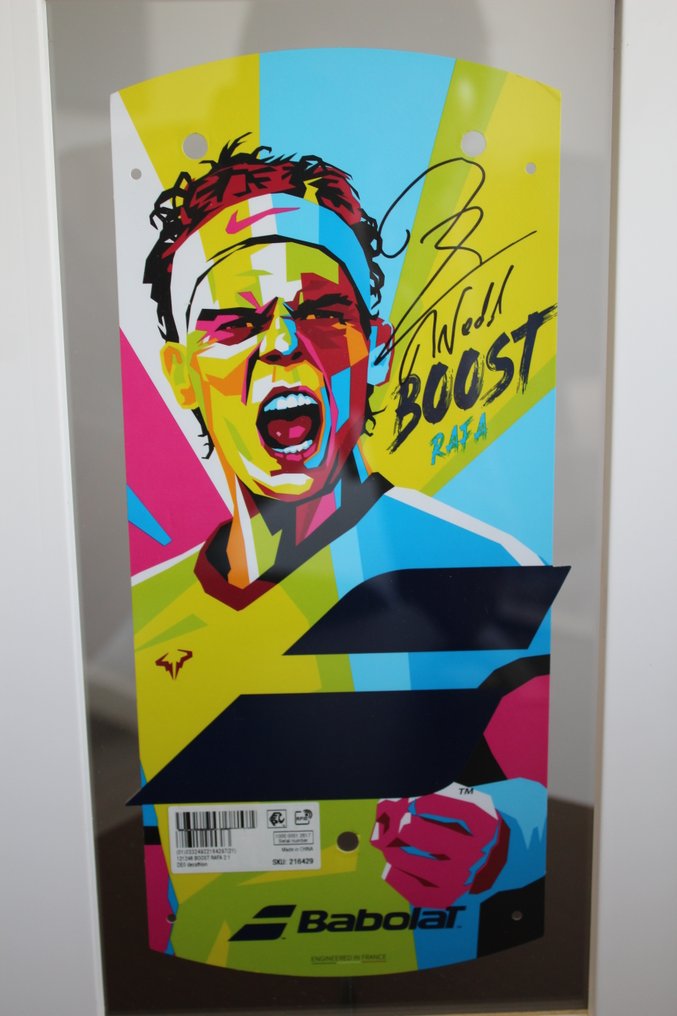 Rafael Nadal - Babolat Boost Rafa V2 260gr signed cardboard - 2020s #1.0