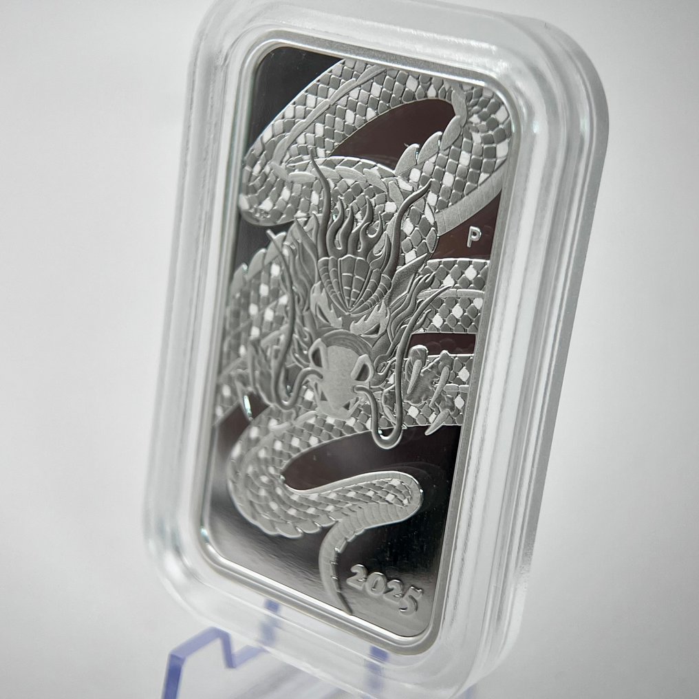 Australia. 1 Dollar 2025 Dragon Rectangular 1 oz - PROOF - Silver Coin (.9999) – Perth Mint #4.3