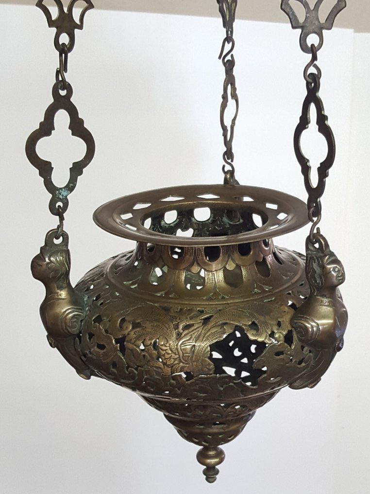 Sanctuary lamp - Bronze, Brass - Eternal Light - Baroque #2.1