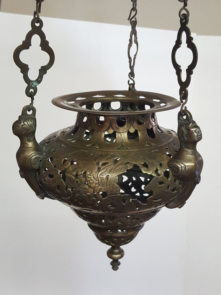 Sanctuary lamp - Bronze, Brass - Eternal Light - Baroque #1.0