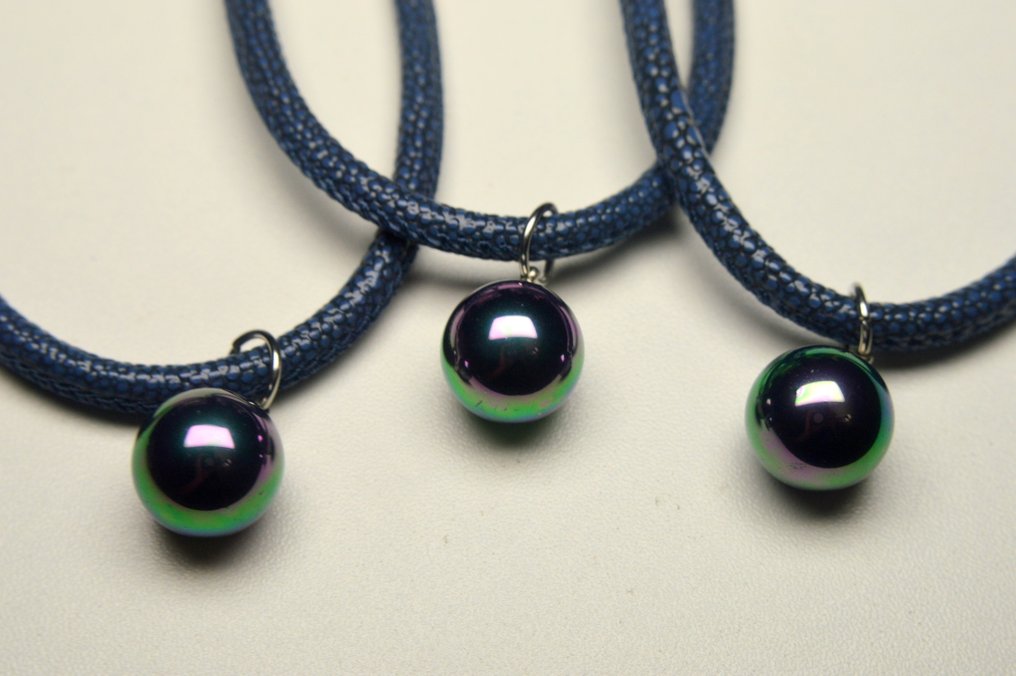 Prata - Colar - Peacock Shell Pearl com 3 #1.0