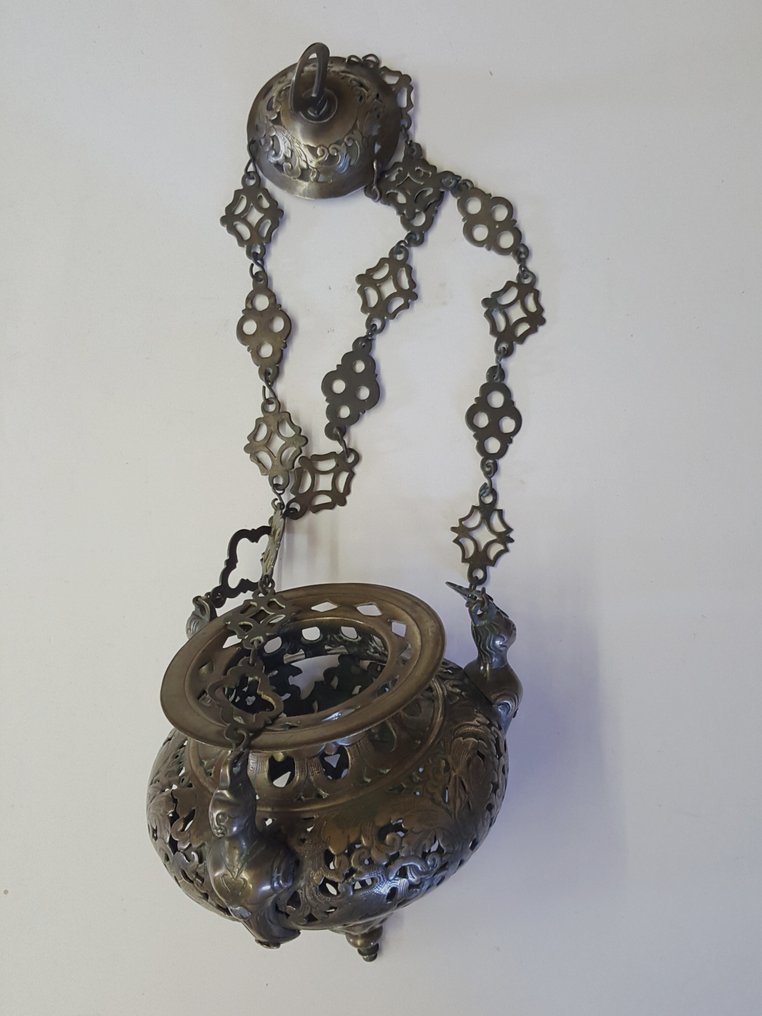 Sanctuary lamp - Bronze, Brass - Eternal Light - Baroque #4.3