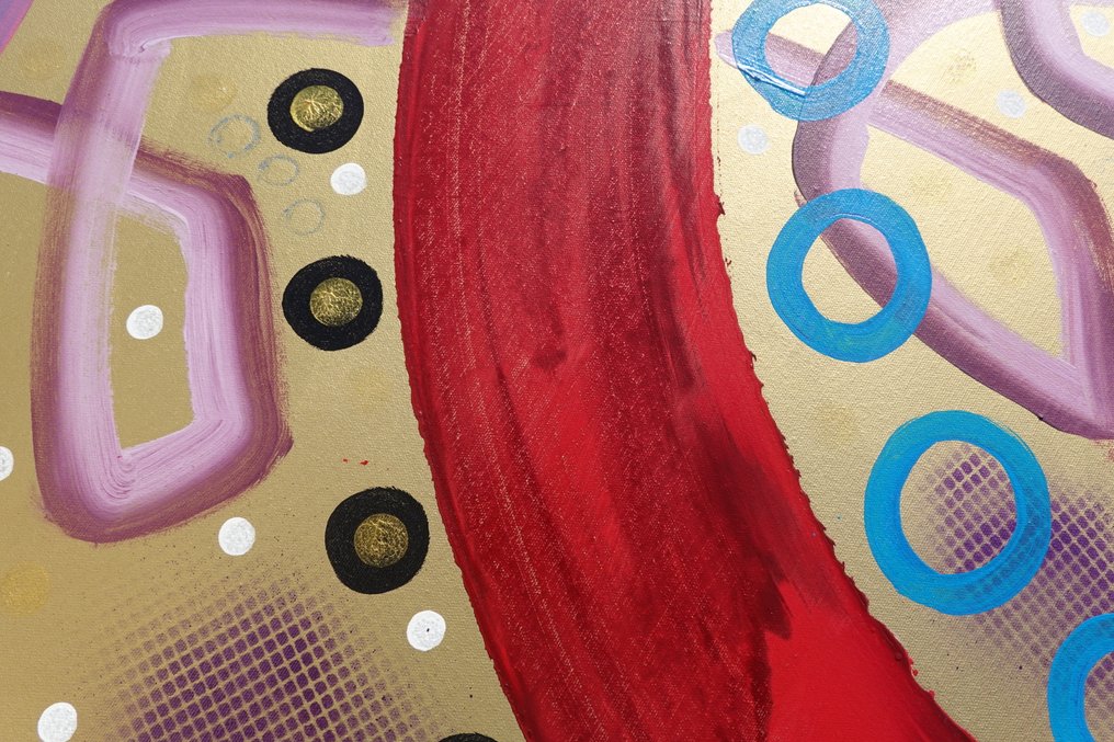 Ksavera - Gold Abstract A1396 - painting on XXL canvas 210cm #4.3