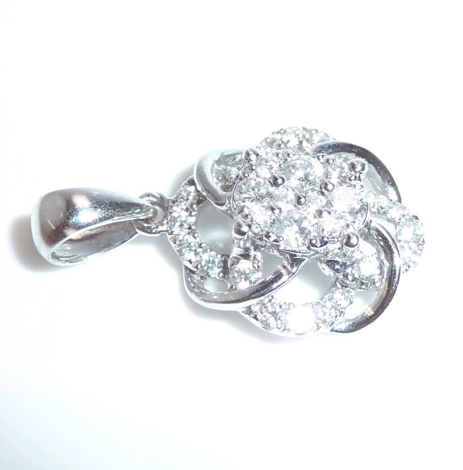 Hanger - 18 karaat Witgoud -  0.38ct. tw. Diamant (Natuurlijk)  #4.3