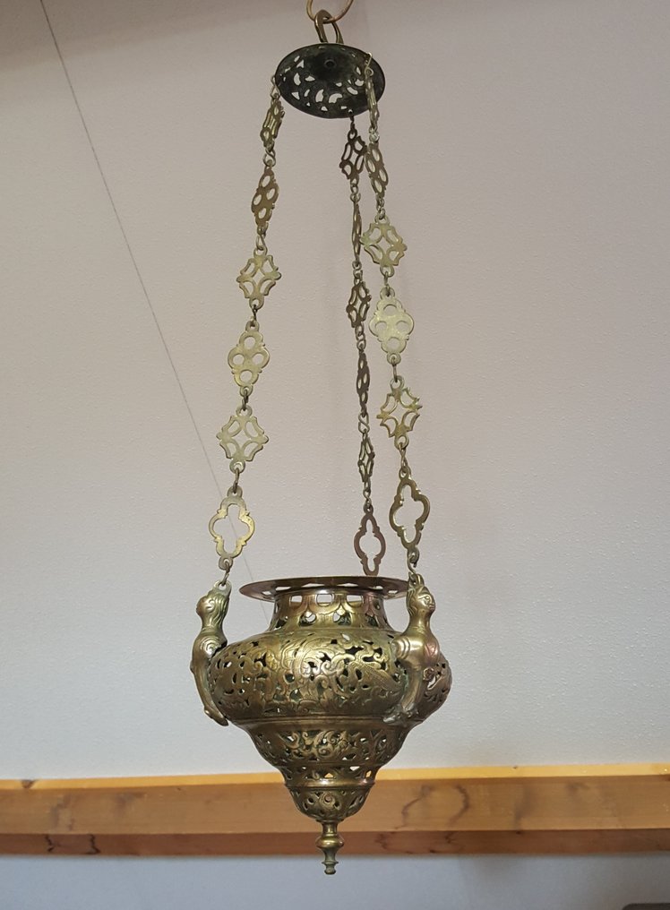 Sanctuary lamp - Bronze, Brass - Eternal Light - Baroque #1.0