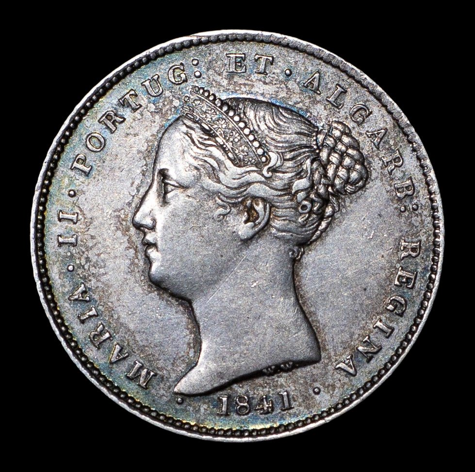 Πορτογαλία. D. Maria II (1834-1853). 200 Reis 1841 - Escassa #1.0