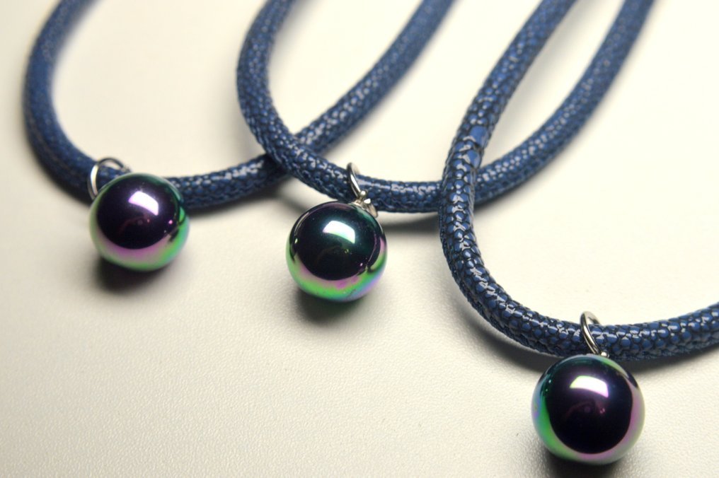 Prata - Colar - Peacock Shell Pearl com 3 #1.0