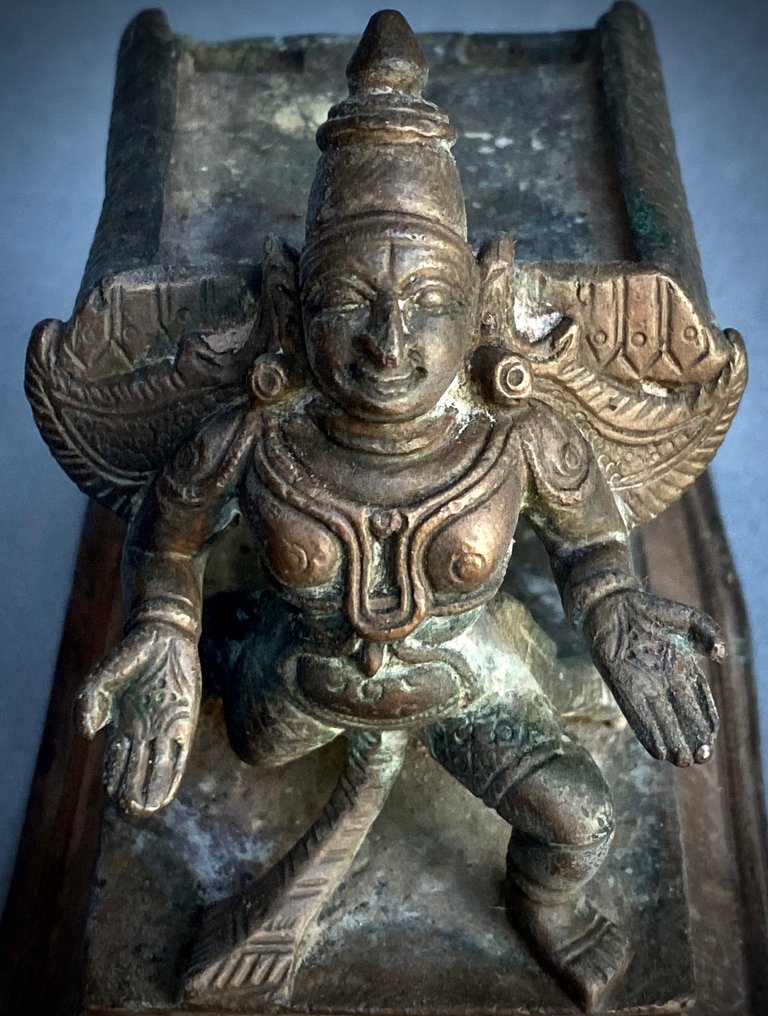 罕见的祭祀支架,描绘加鲁达,印度南部,19世纪 - 印度 #3.2