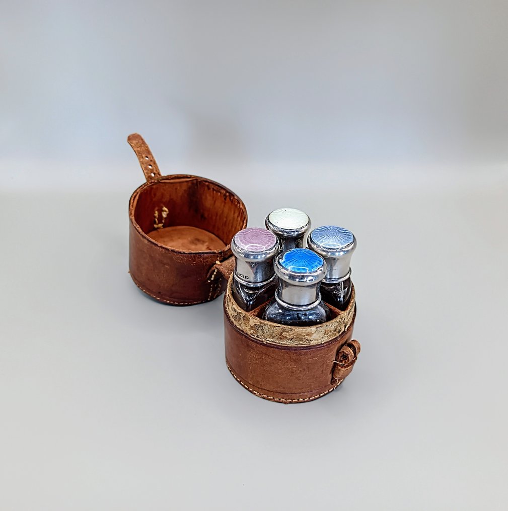 Set of 4 Enameled - 香水瓶 - .925 银 #1.0