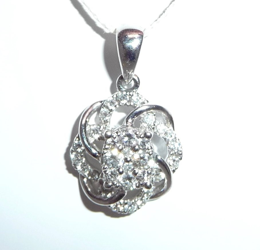 Hanger - 18 karaat Witgoud -  0.38ct. tw. Diamant (Natuurlijk)  #1.0