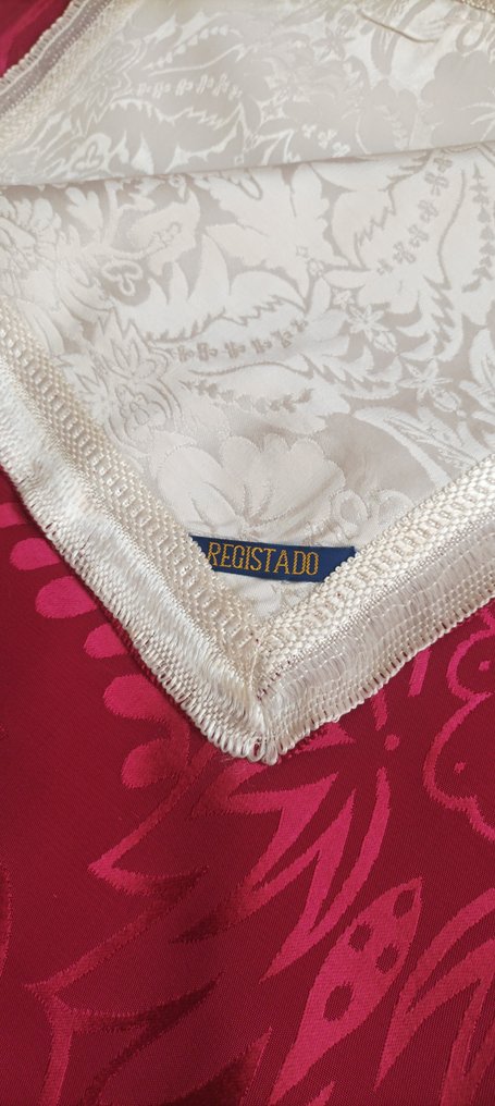 Schöne doppelseitige Seidendecke oder Tischdecke mit Blumenmotiven. - Tagesdecke  - 230 cm - 195 cm #3.2