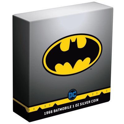 Νιούε. 2 Dollars 2021 - 1966 Batmobil - 1 Oz Silber 1 Oz (.999) mit CoA und BOX #4.3