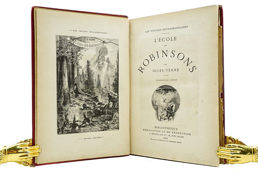 Jules Verne / Léon Benett - L'école des Robinsons / Le Rayon vert - 1890 #1.0