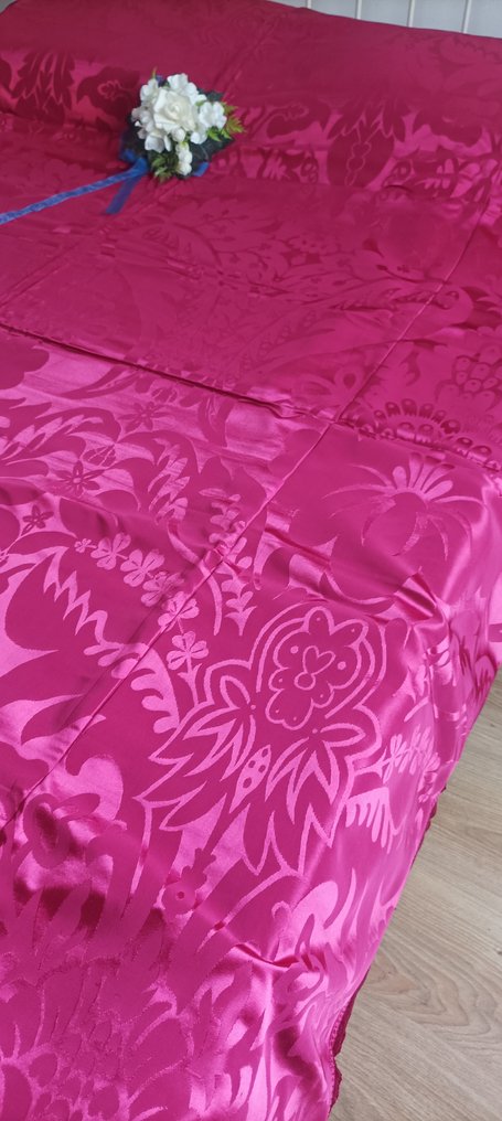 No reservation - Beautiful double-sided quilt, or a tablecloth with floral and geometric patterns. - Bedspread  - 230 cm - 195 cm #1.0