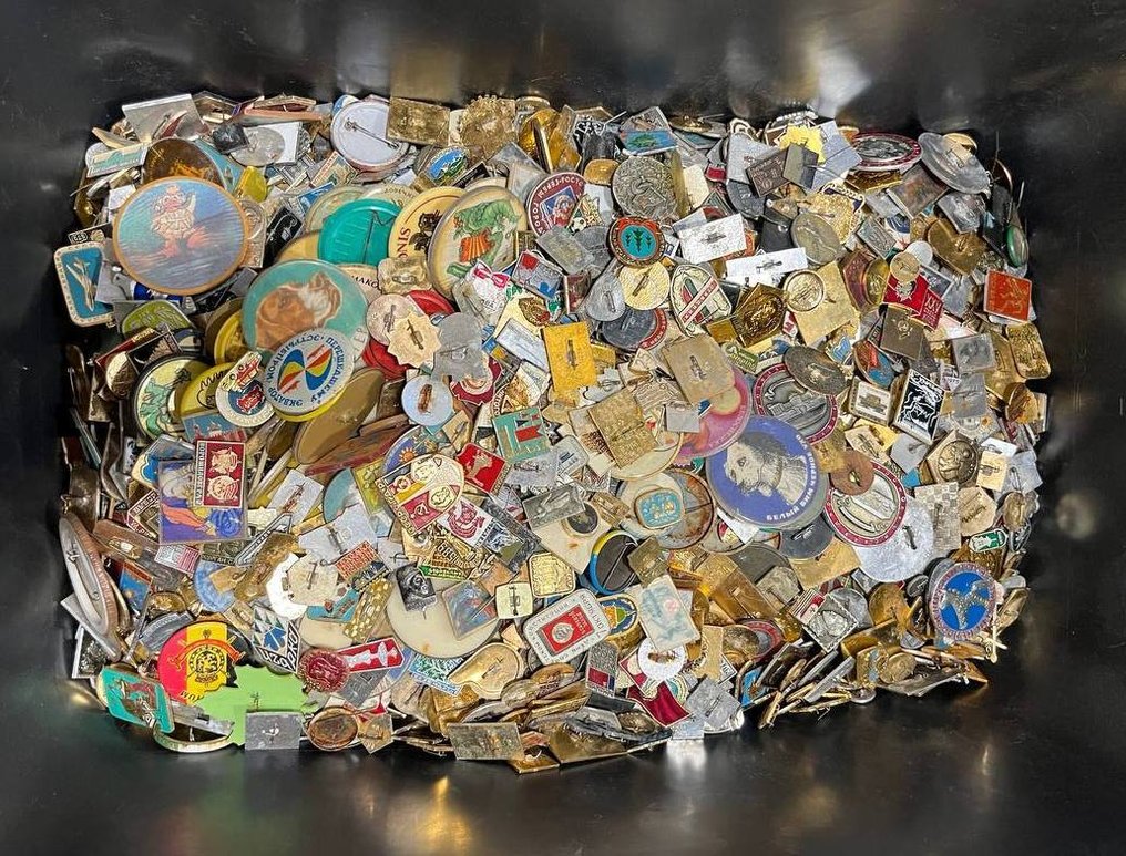 Themed collection - Big Collection USSR Soviet Pin Badge Lot 5000 pieces - Collection #1.0