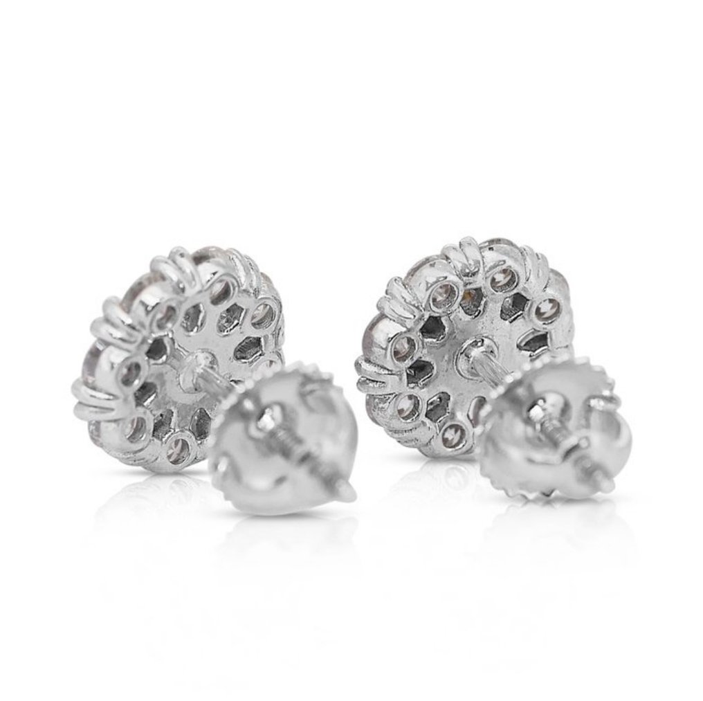 Σκουλαρίκια - 14 καράτια Λευκός χρυσός - 1.34ct. tw. Κίτρινο Διαμάντι (Φυσικού χρώματος) - Διαμάντι #4.3