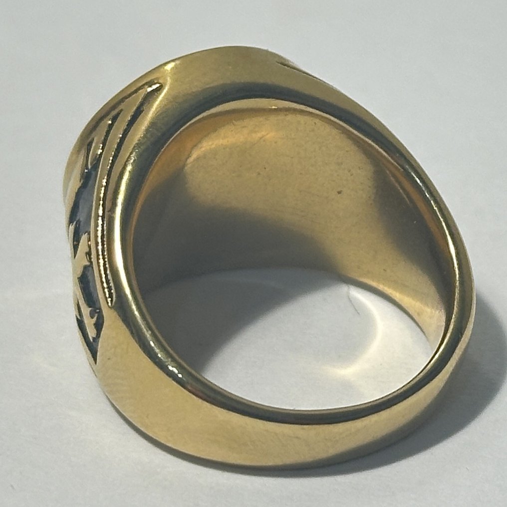 圣本笃十字戒指,镀24K黄金。高品质 - 戒指 #3.2