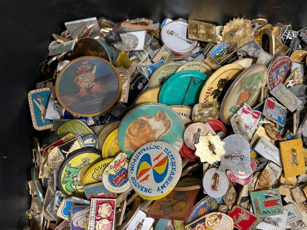 Themed collection - Big Collection USSR Soviet Pin Badge Lot 5000 pieces - Collection #4.3