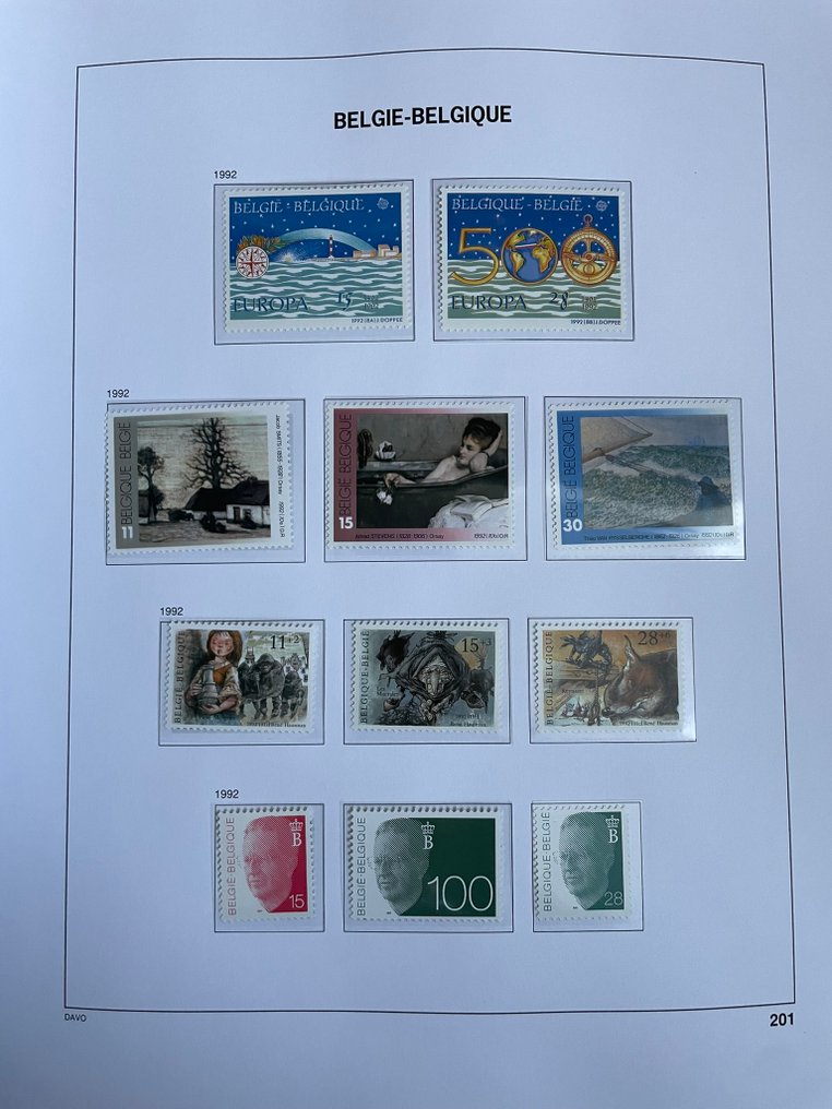 西班牙、荷兰、比利时、英国 1937/2000 - 4个全新收藏在DAVO豪华相册中 #1.0