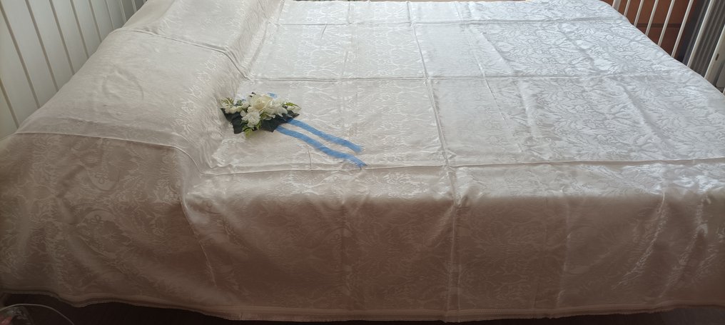 No reservation - Beautiful double-sided quilt, or a tablecloth with floral and geometric patterns. - Bedspread  - 230 cm - 195 cm #1.0