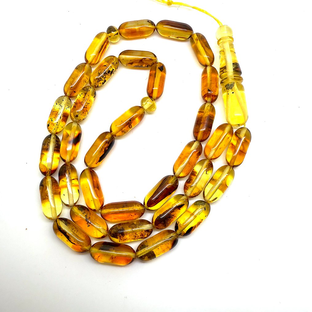 Τεσμπίχ από φυσικό βαλτικό κεχριμπάρι, προσευχητικά κομποσκοίνια, με ολόκληρους λίθινους κόμπους. - Κεχριμπάρι - Succininte #3.2