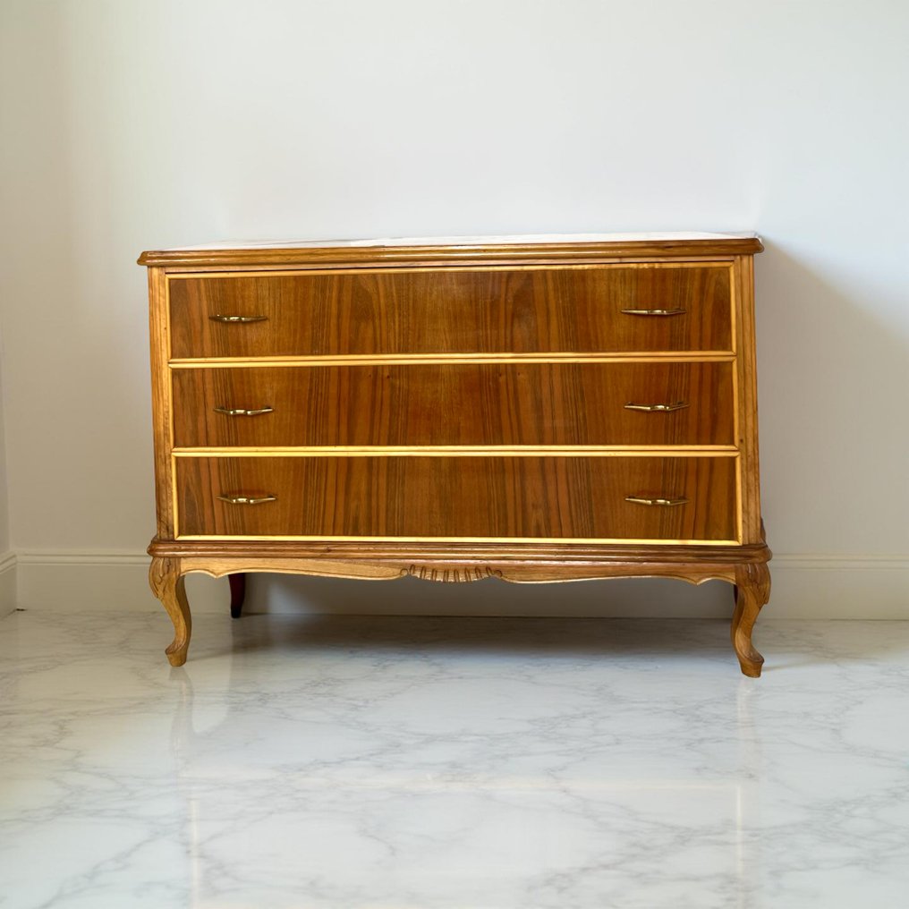 抽屉柜 - 黄铜, 木, 胡桃木 #1.0