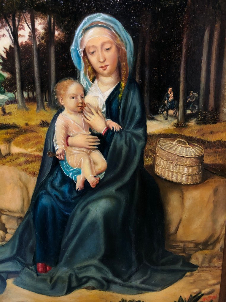 École Européene (XX) - Repos pendant la fuite en Égypte (D'après Gerhardt David) #3.2