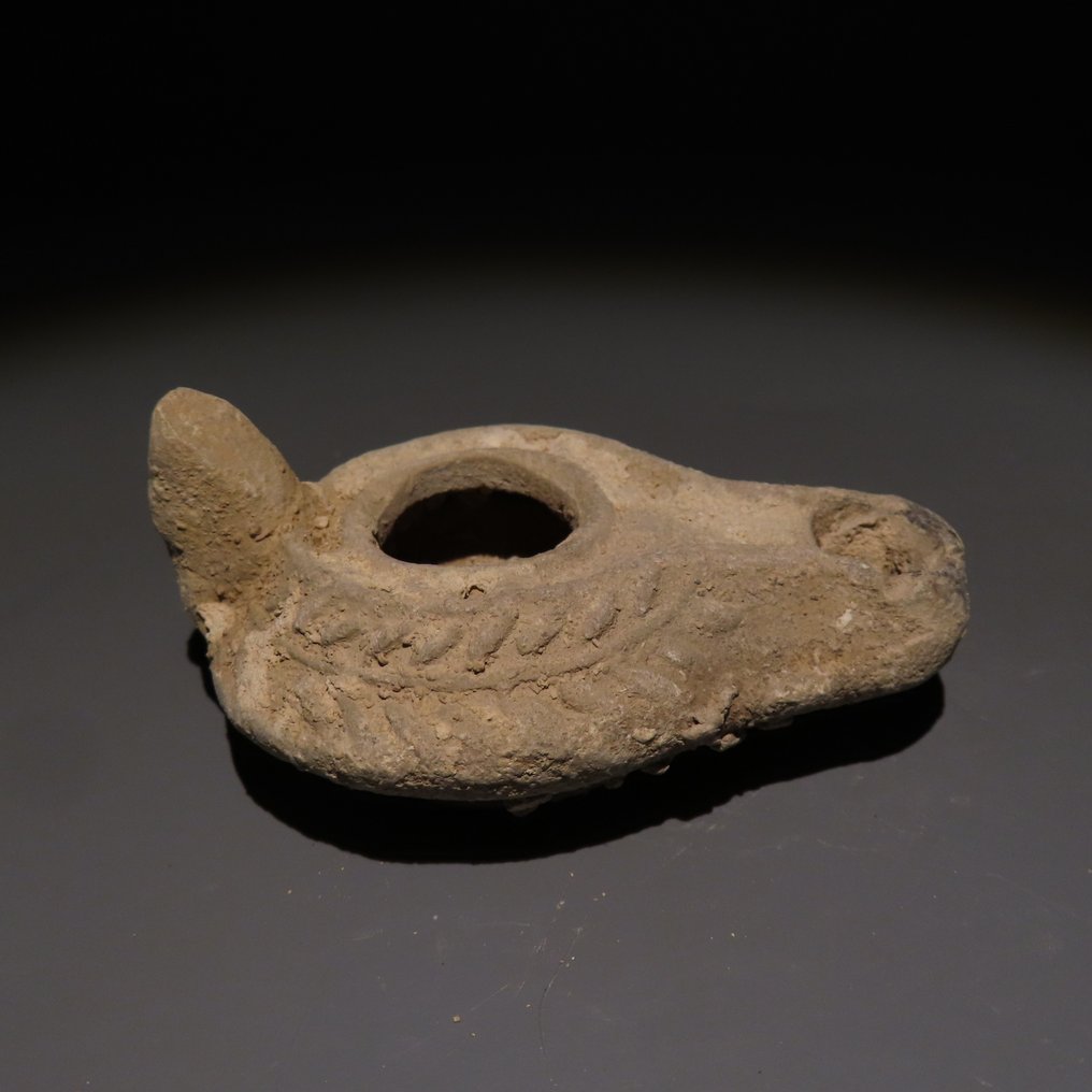 拜占庭时期 Terracotta 油灯。公元4至7世纪。长度8.4厘米。 #3.2