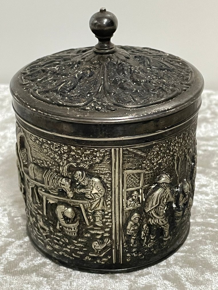 Douwe Egberts - Theedoos - 盒子 - 镀银 - 茶叶盒 #3.2