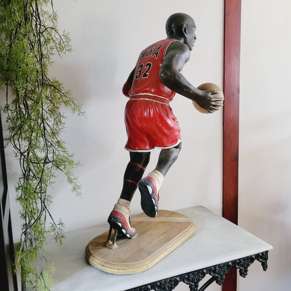 Statue, Groot Beeld, Chicago Bulls, Basketballer, 1980 - 88 cm - Gips - 1980 #4.3