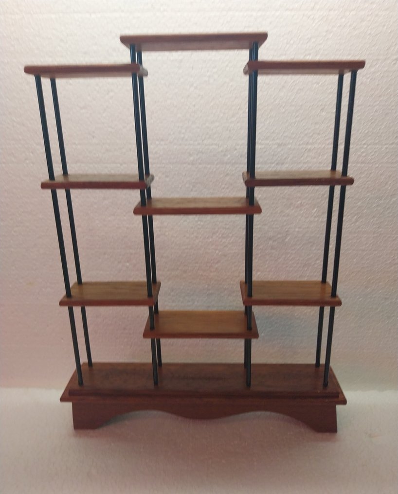 Stand - Small hardwood shelf, etagere for figurines, sculpture, snuff bottle. #1.0