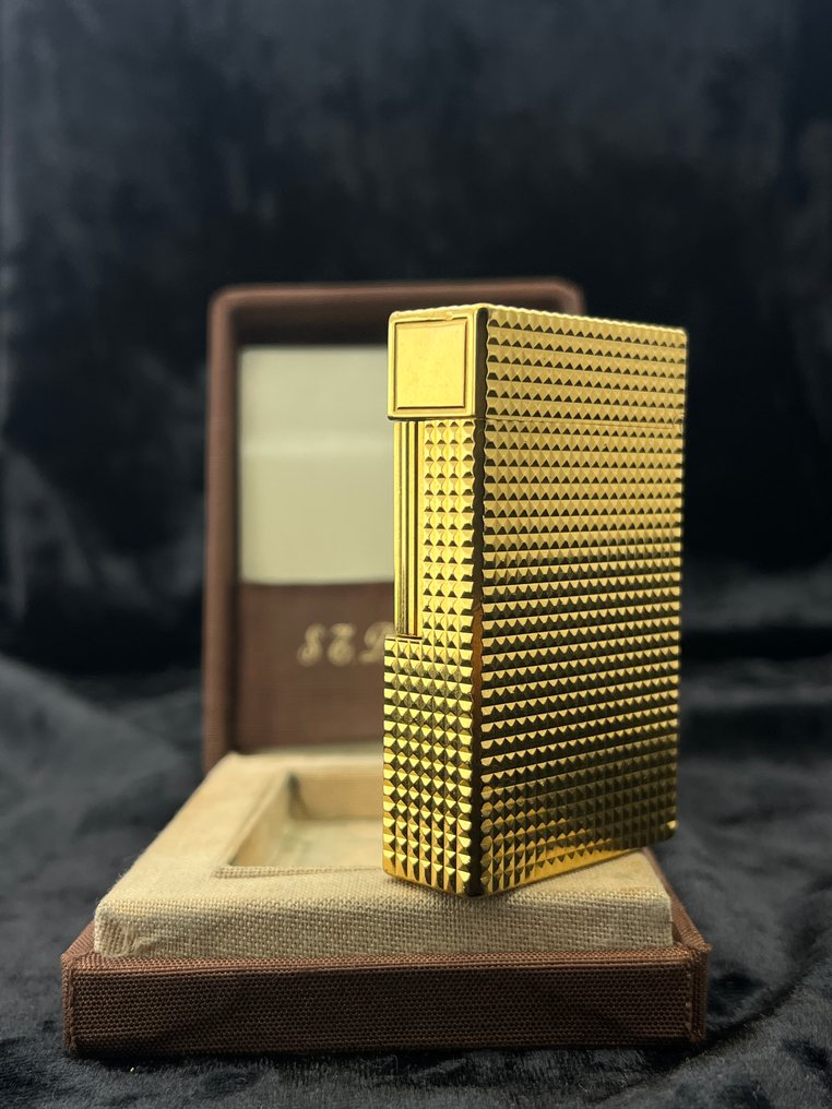 S.T. Dupont - Rare Pattern Large Ligne 1 with box - Αναπτήρας - Gold-plated #1.0