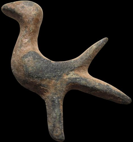 雕像 - 古罗马青铜鸽子形状雕像，40毫米，公元1至3世纪 #1.0