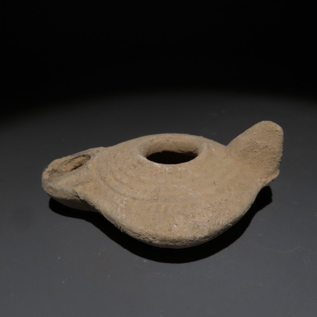 Byzantine Terracotta Oil Lamp. 4th-7th century AD. 9 cm length.  (No reserve price) #4.3