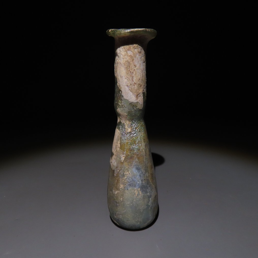 Roma Antiga Vidro Flask. Século III d.C. Altura de 8,5 cm. #3.2