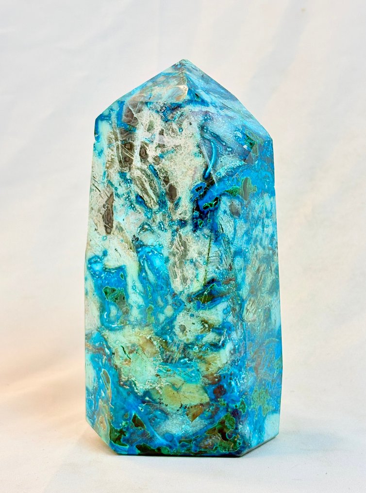 Rare Malacolla Stone ,  Malachite & Chrysocolla Freeform Point - Height: 155 mm - Width: 65 mm- 921 g - (1) #1.0
