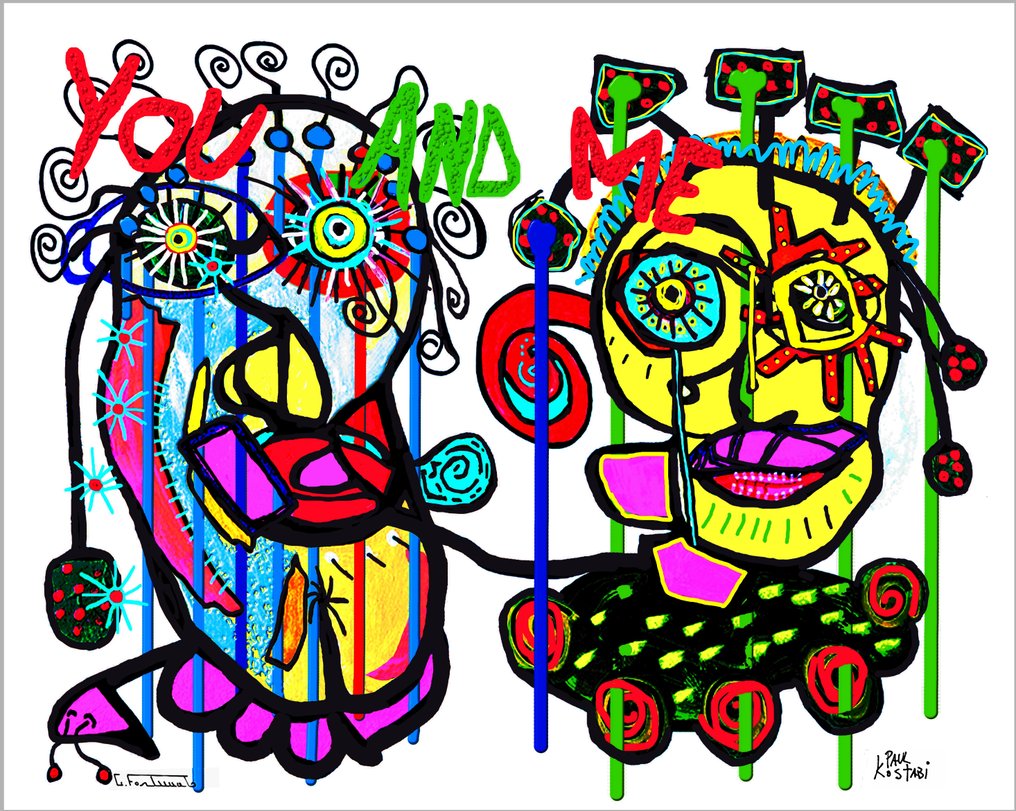 Paul Kostabi (1962) & Giuseppe Fortunato (1956) - KF1725 #1.0