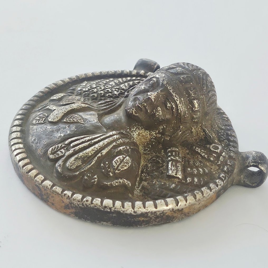 健驮逻国 银 重要的贵妇肖像奖章 - 72 mm #3.2