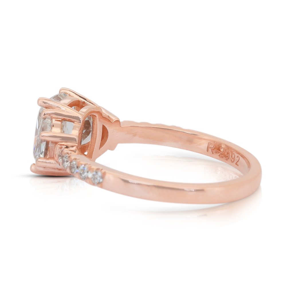 Ring - 18 karaat Roségoud - 2.16ct. tw. Diamant (Natuurlijk) - Diamant #4.3