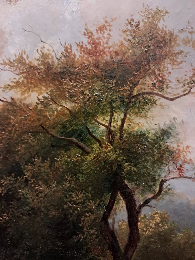 École française (XIX) - Bords de rivière animès #4.3