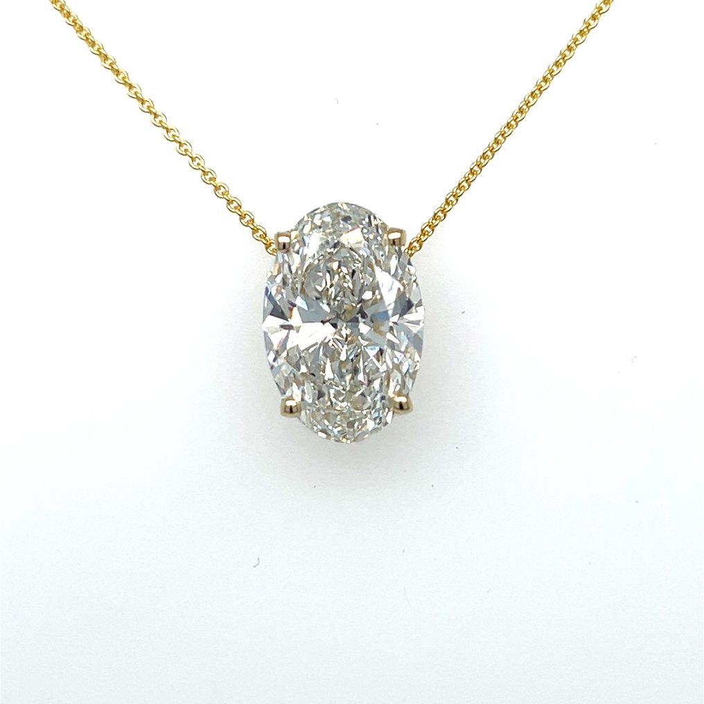 Collier - 14 carats Or jaune -  5.04ct. tw. Diamant (Cultivé en laboratoire) #1.0