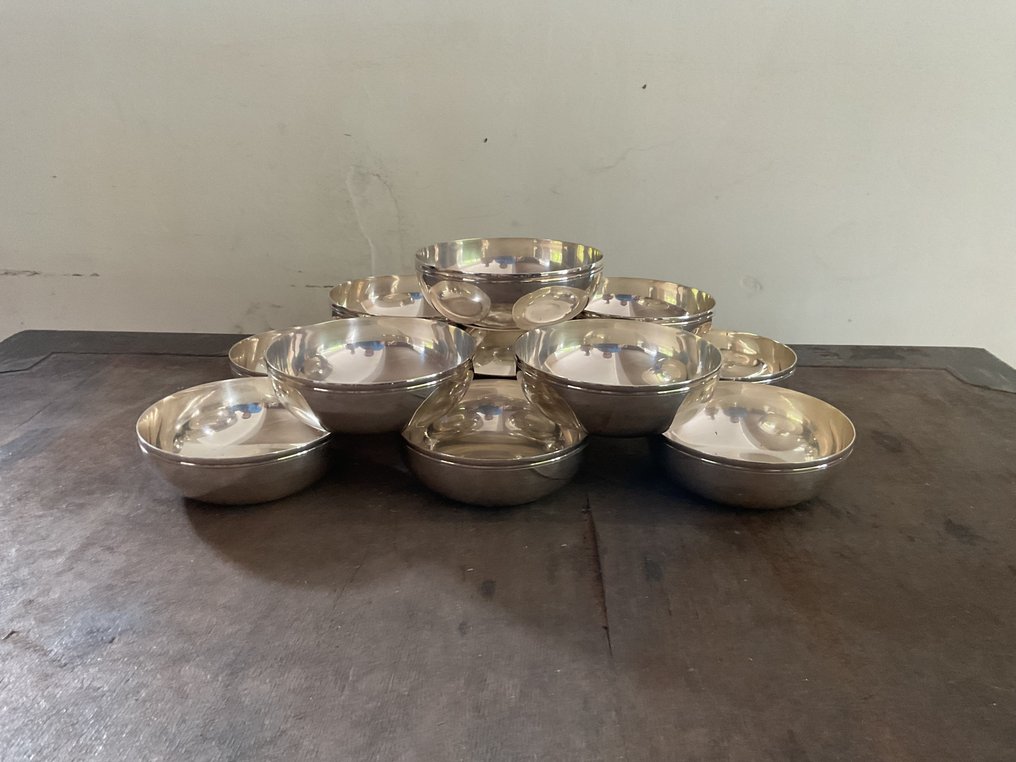 Christofle - Servizio di ciotole (11) - Albi - Placcato argento - Rince-doigts #1.0